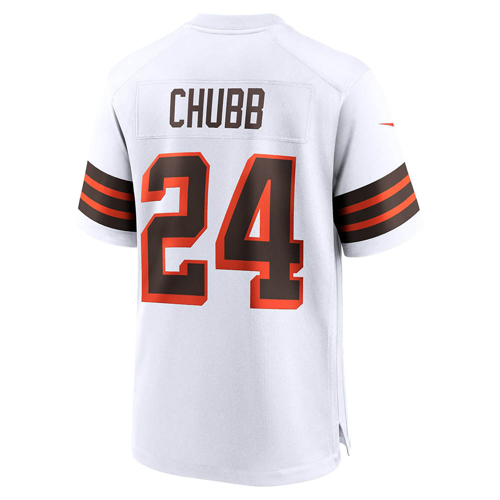 Men's Cleveland Browns Nick Chubb 1946 Collection Alternate Game Jersey White