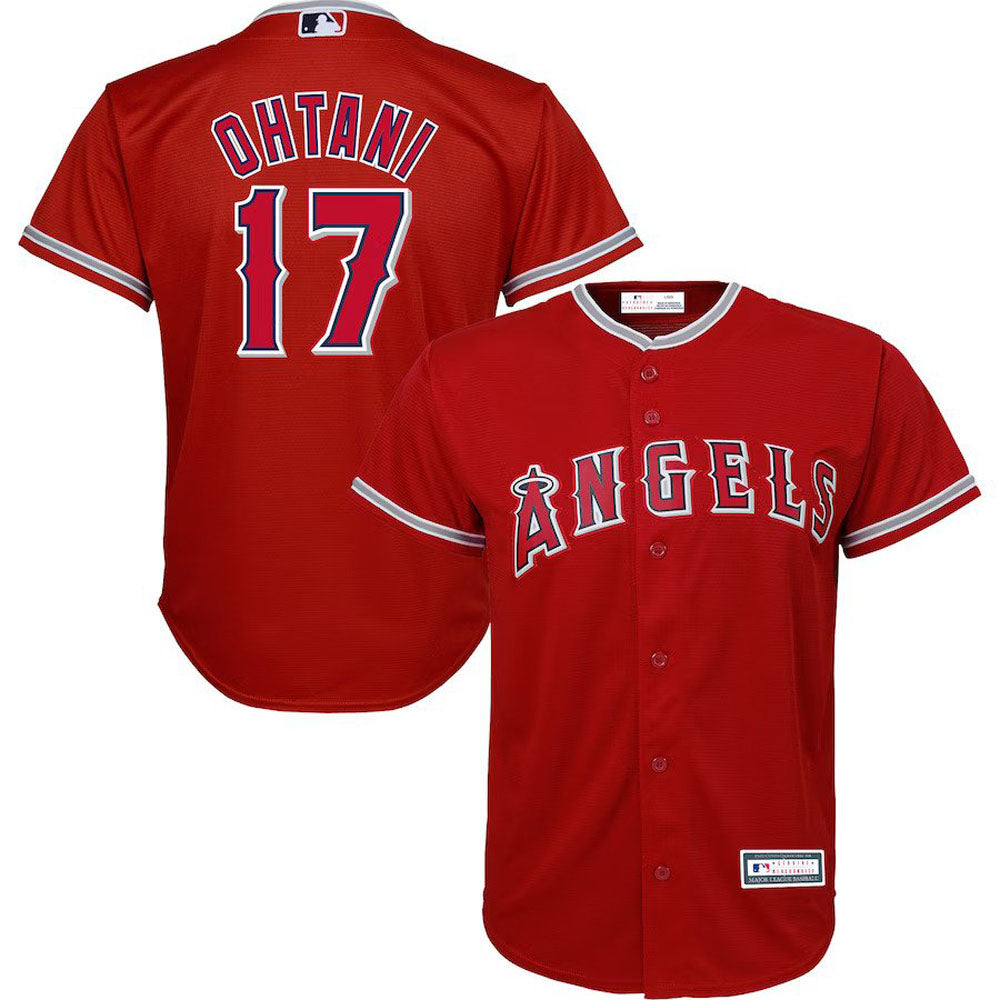 Youth Los Angeles Angels  Shohei Ohtani Cool Base Replica Jersey Red