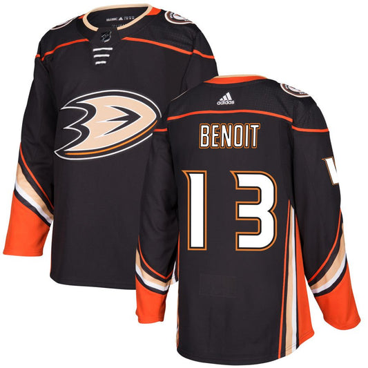 Anaheim Ducks #13 Simon Benoit Black Home Authentic Jersey